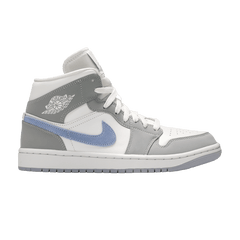 Wmns Air Jordan 1 Mid Wolf Grey Aluminum