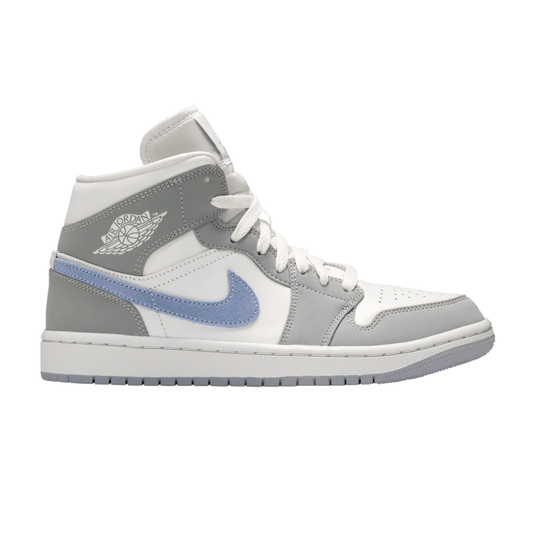Wmns Air Jordan 1 Mid Wolf Grey Aluminum