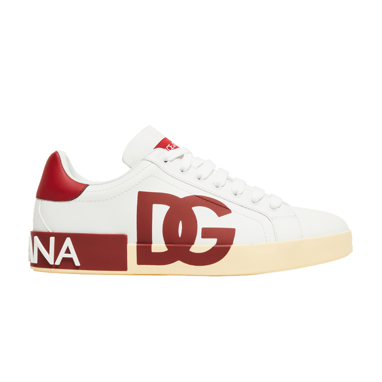 Dolce & Gabbana Portofino Low DG Logo Print - White Red