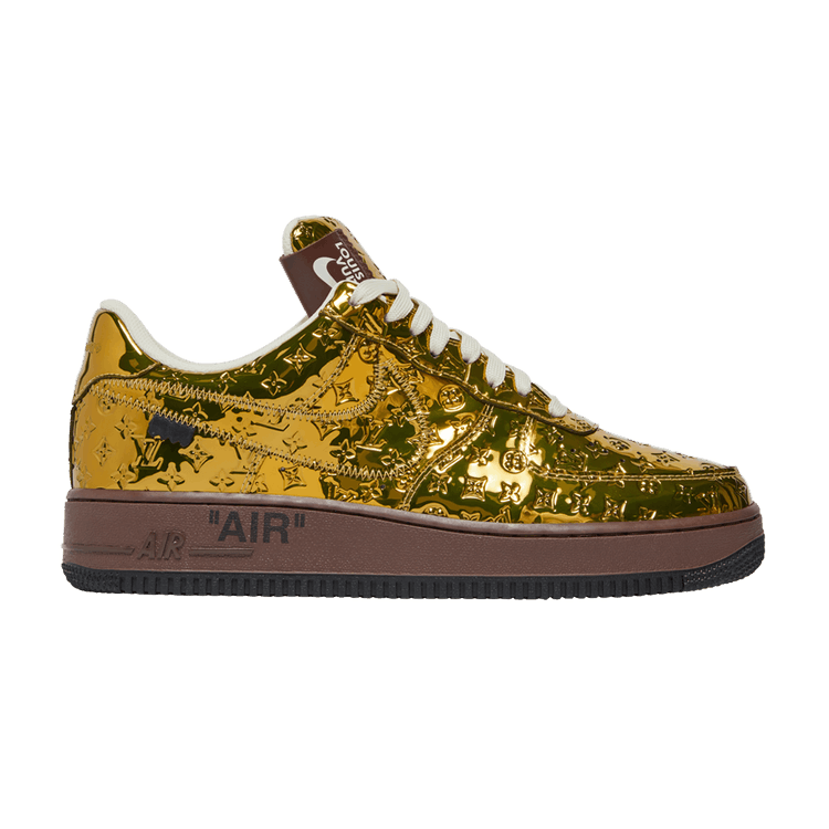 Louis Vuitton x Nike Air Force 1 By Virgil Abloh Metallic Gold