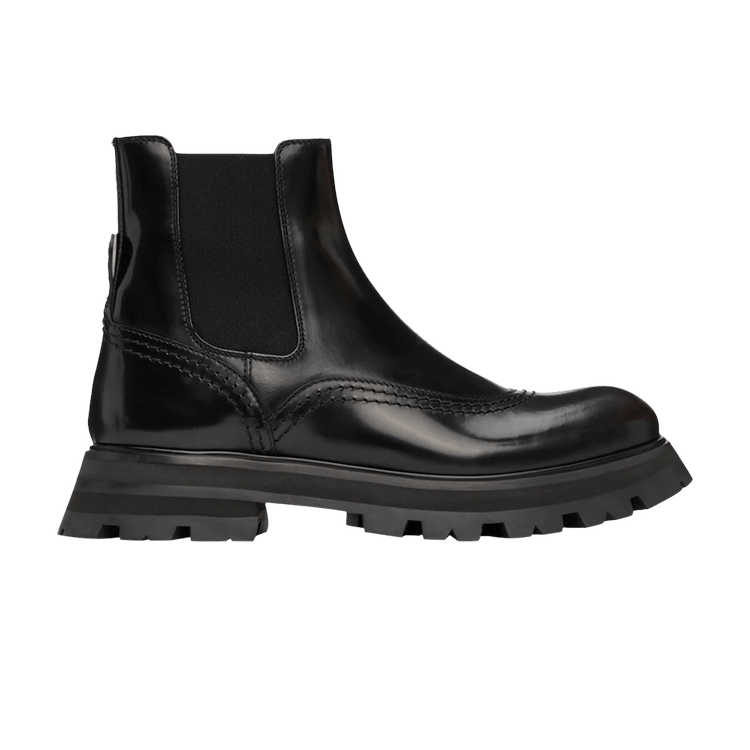 Alexander McQueen Wmns Wander Chelsea Ankle Boot 'Black Natural'