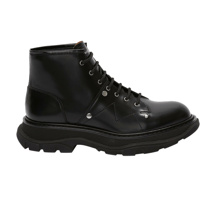 Alexander McQueen Tread Lace-up Boot Black