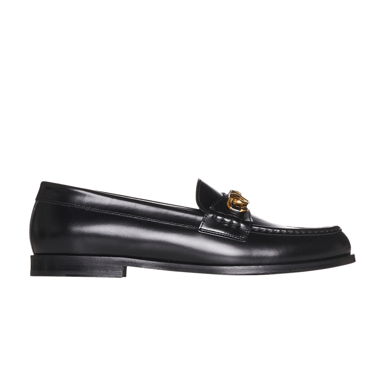 Valentino Chain V Logo Loafer Black