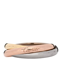 Cartier 18K Pink Yellow White Gold Small Trinity Ring 52 6