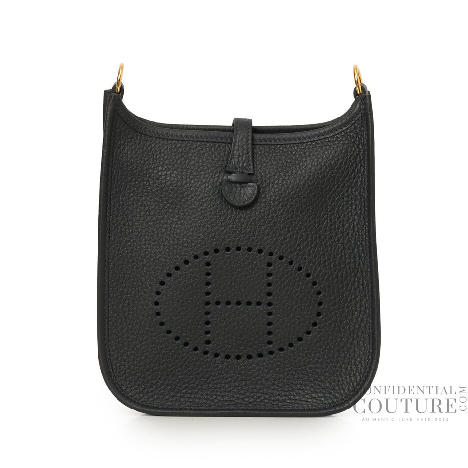 Hermes Noir Evelyne TPM With Gold Hardware