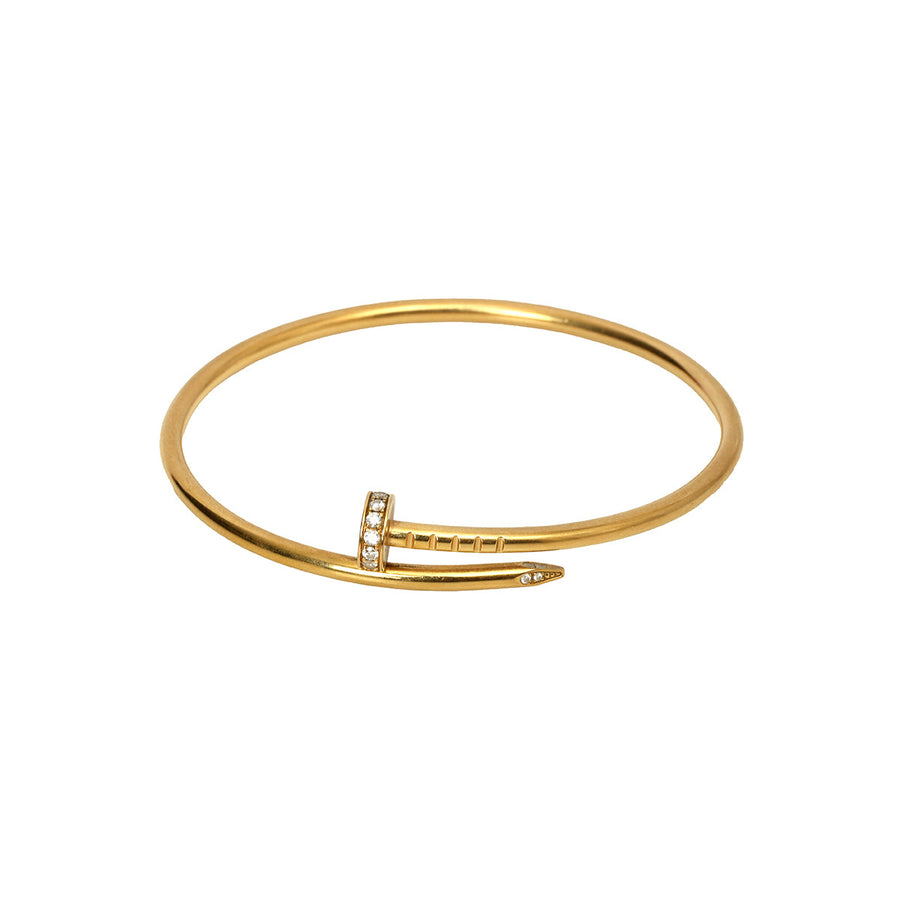 Cartier Juste Un Clou Bracelet Small Model With Diamonds Size: 15