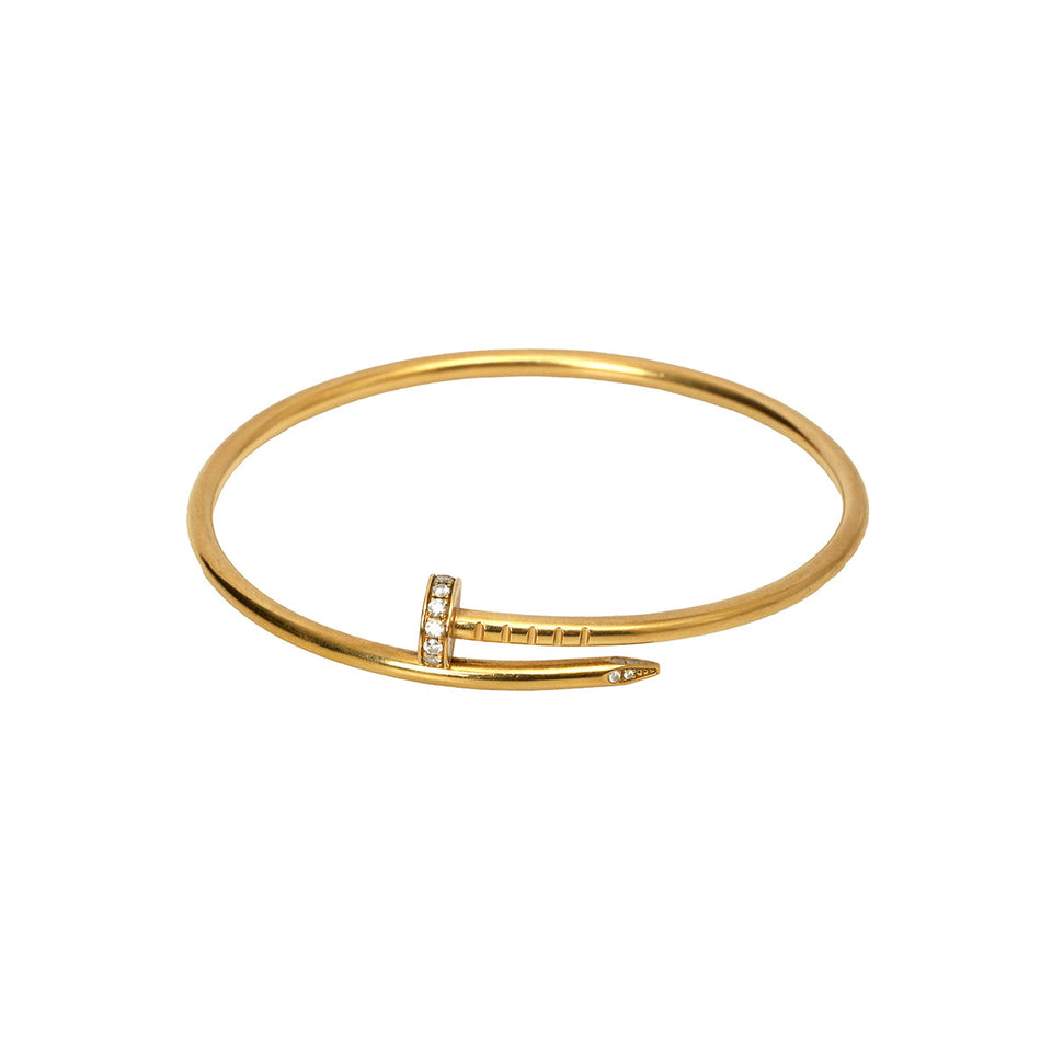 Cartier Juste Un Clou Bracelet Small Model With Diamonds Size: 15