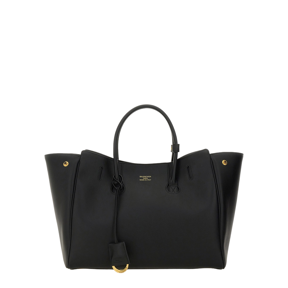 Balenciaga Carry All Hampton Small Calf Leather Tote - Black
