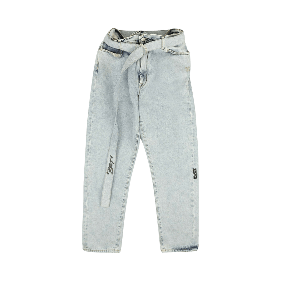 Off-White Stripe Low Crotch Jean Blue/Black