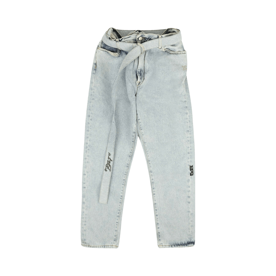 Off-White Stripe Low Crotch Jean Blue/Black