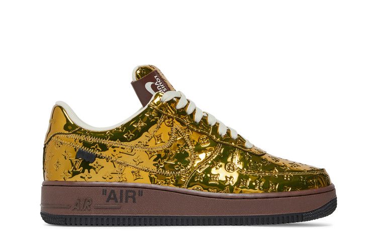 Louis Vuitton x Air Force 1 Low Metallic Gold