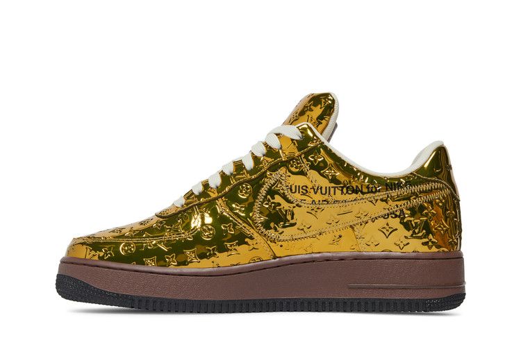 Louis Vuitton x Air Force 1 Low Metallic Gold