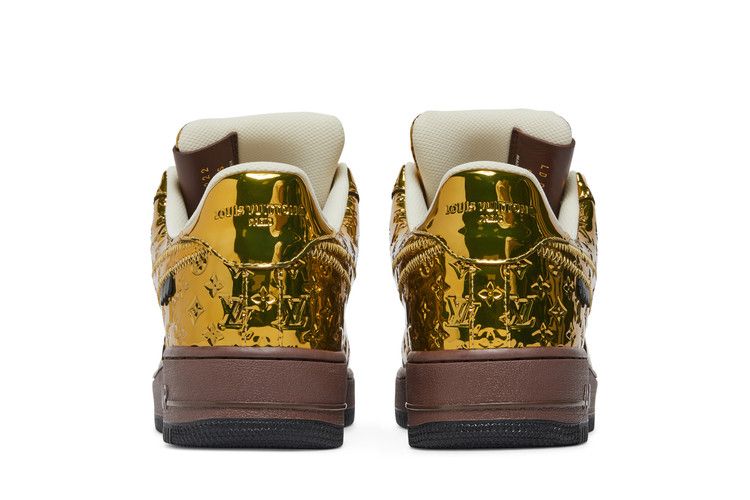 Louis Vuitton x Air Force 1 Low Metallic Gold
