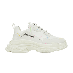 Balenciaga Triple S Sneaker Allover Logo - White Multi