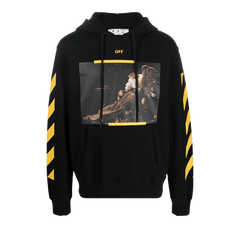 Off-White Diagonal Arrow Caravaggio St Fran Slim Hoodie Black/White