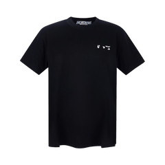 Off-White OW Logo Slim Shorts-Sleeve T-Shirt Black/White