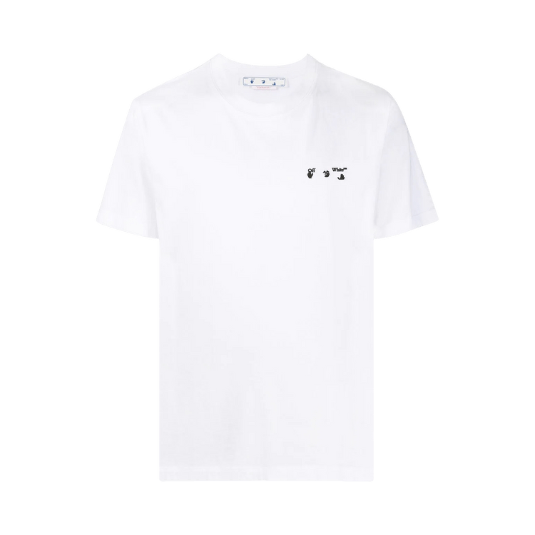 Off-White OW Logo Slim Shorts-Sleeve T-Shirt White/Black