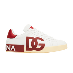 Dolce & Gabbana Portofino Low DG Logo Print - White Red