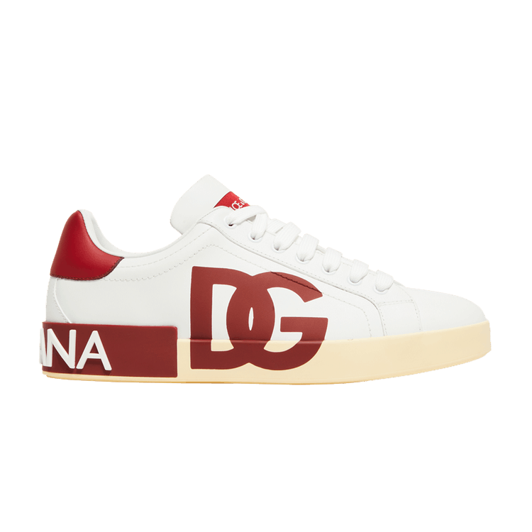 Dolce & Gabbana Portofino Low DG Logo Print - White Red