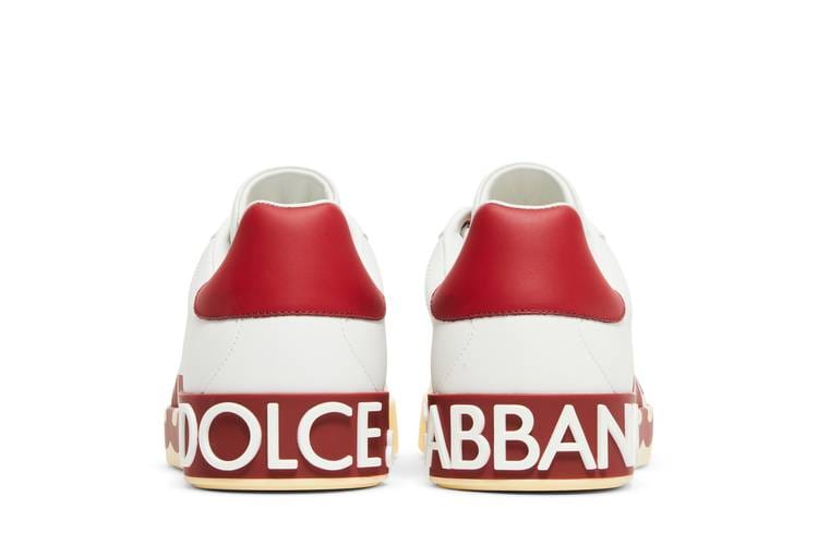 Dolce & Gabbana Portofino Low DG Logo Print - White Red