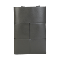 Bottega Veneta Intrecciato Woven Crossbody Bag Grey