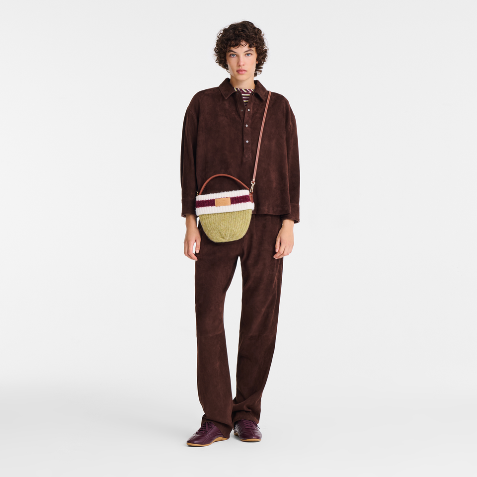 Longchamp Le Pliage Collection Crossbody bag Pistachio/Burgundy