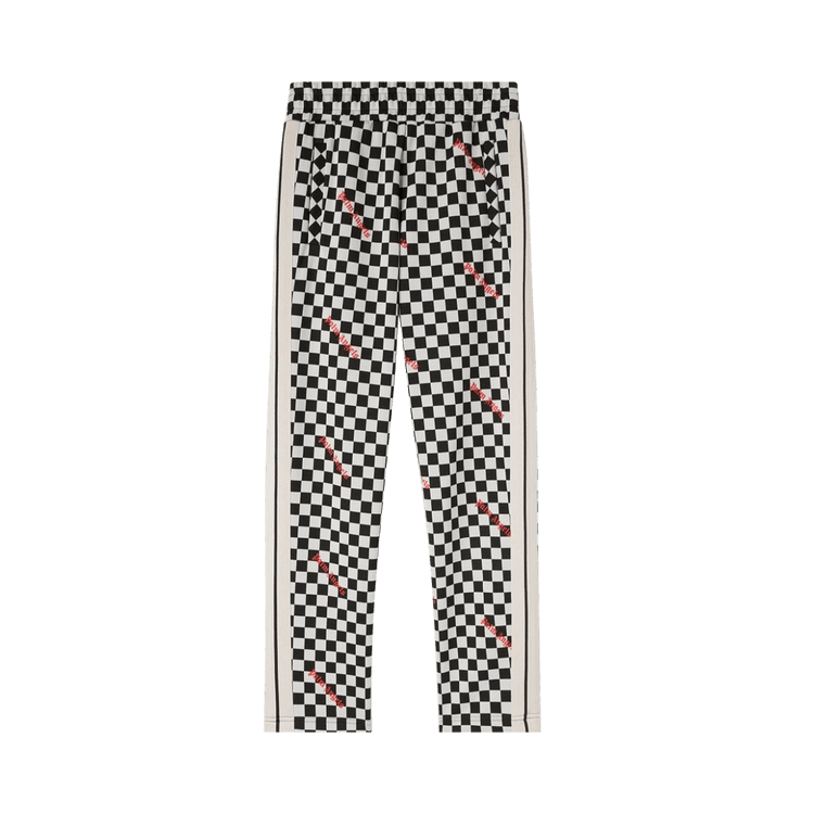 Palm Angels Jacquard Damier Classic Track Pants Black/Red