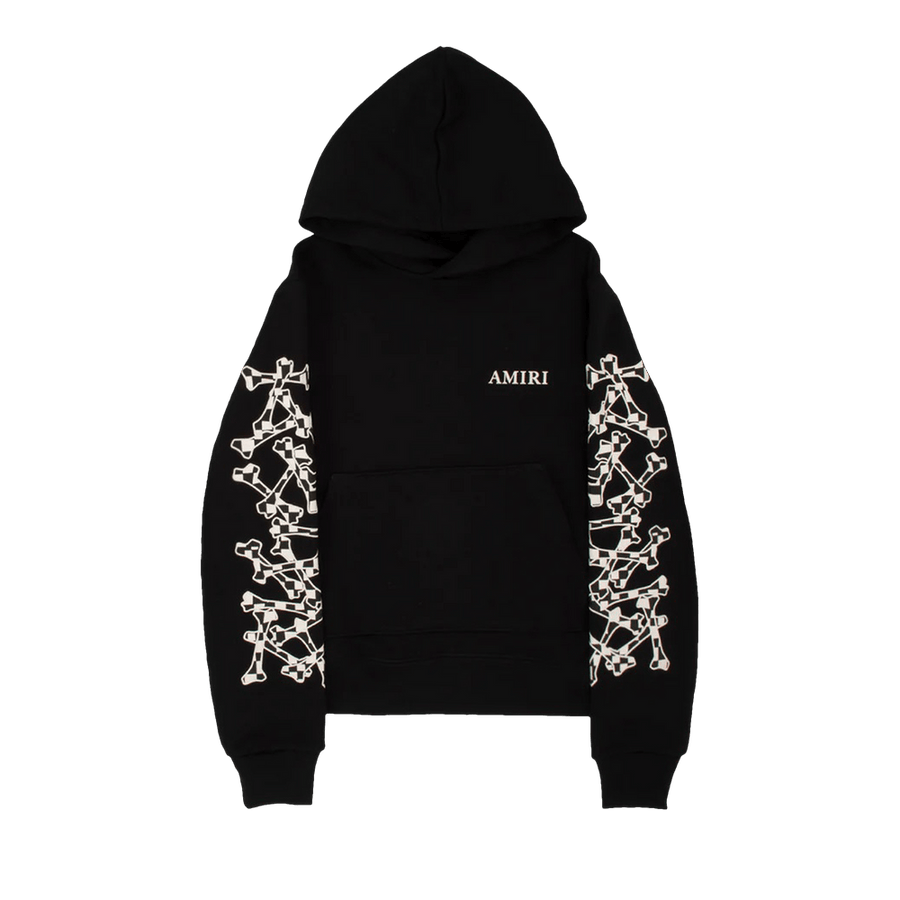 Amiri Checkered Bones Hoodie Black
