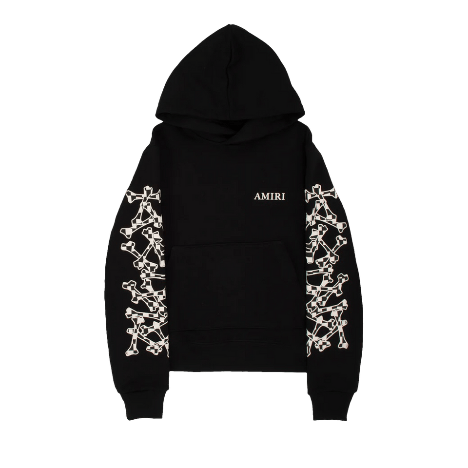Amiri Checkered Bones Hoodie Black