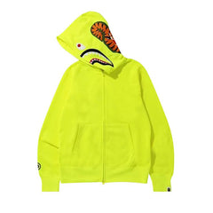 BAPE Neon Shark Full Zip Hoodie Yellow