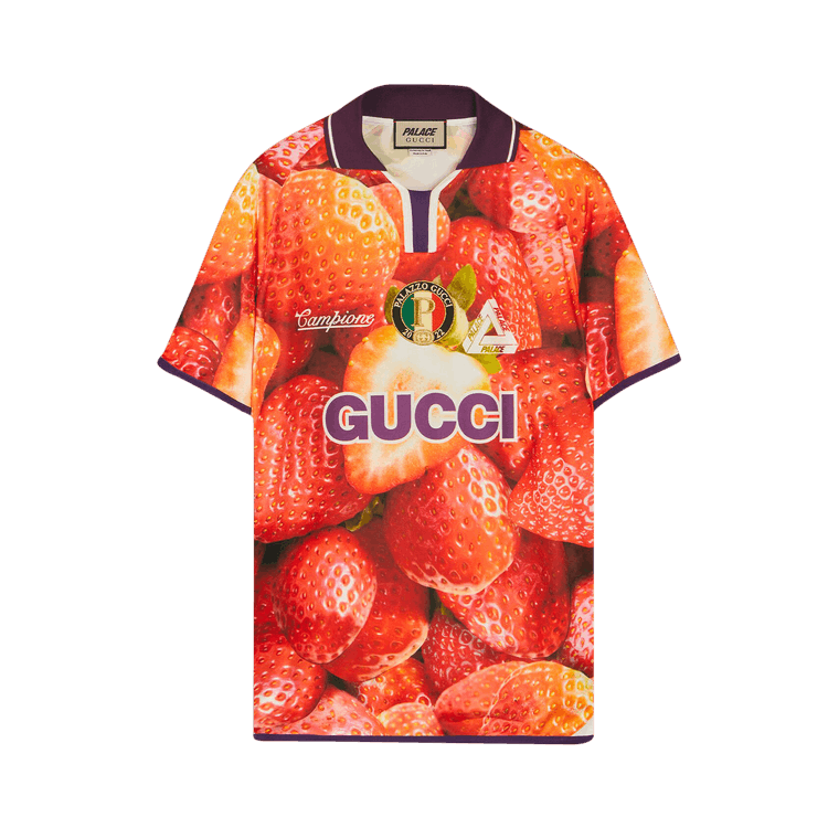 Gucci x Palace Printed Football Technical Jersey T-Shirt Red