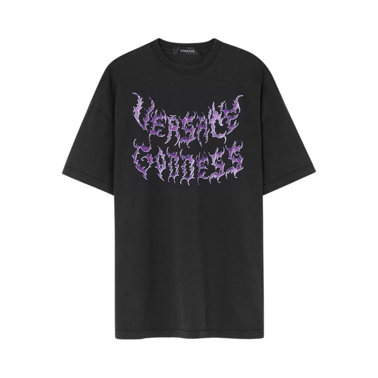 Versace Goddess Logo T-Shirt Black