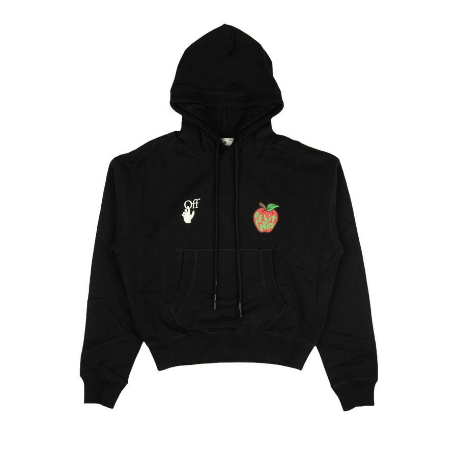 Off-White Apple Flatlock Hoodie Black