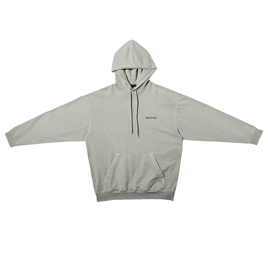 Balenciaga Medium Fit Hoodie Bb Corp Grey