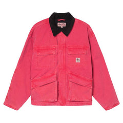 Stussy Washed Canvas Shop Jacket Hot Pink
