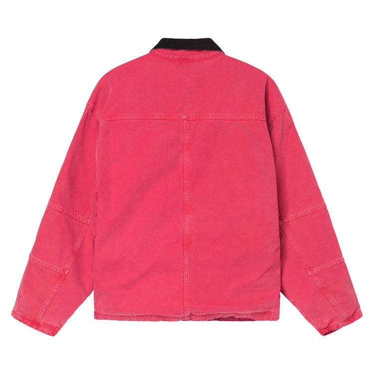 Stussy Washed Canvas Shop Jacket Hot Pink