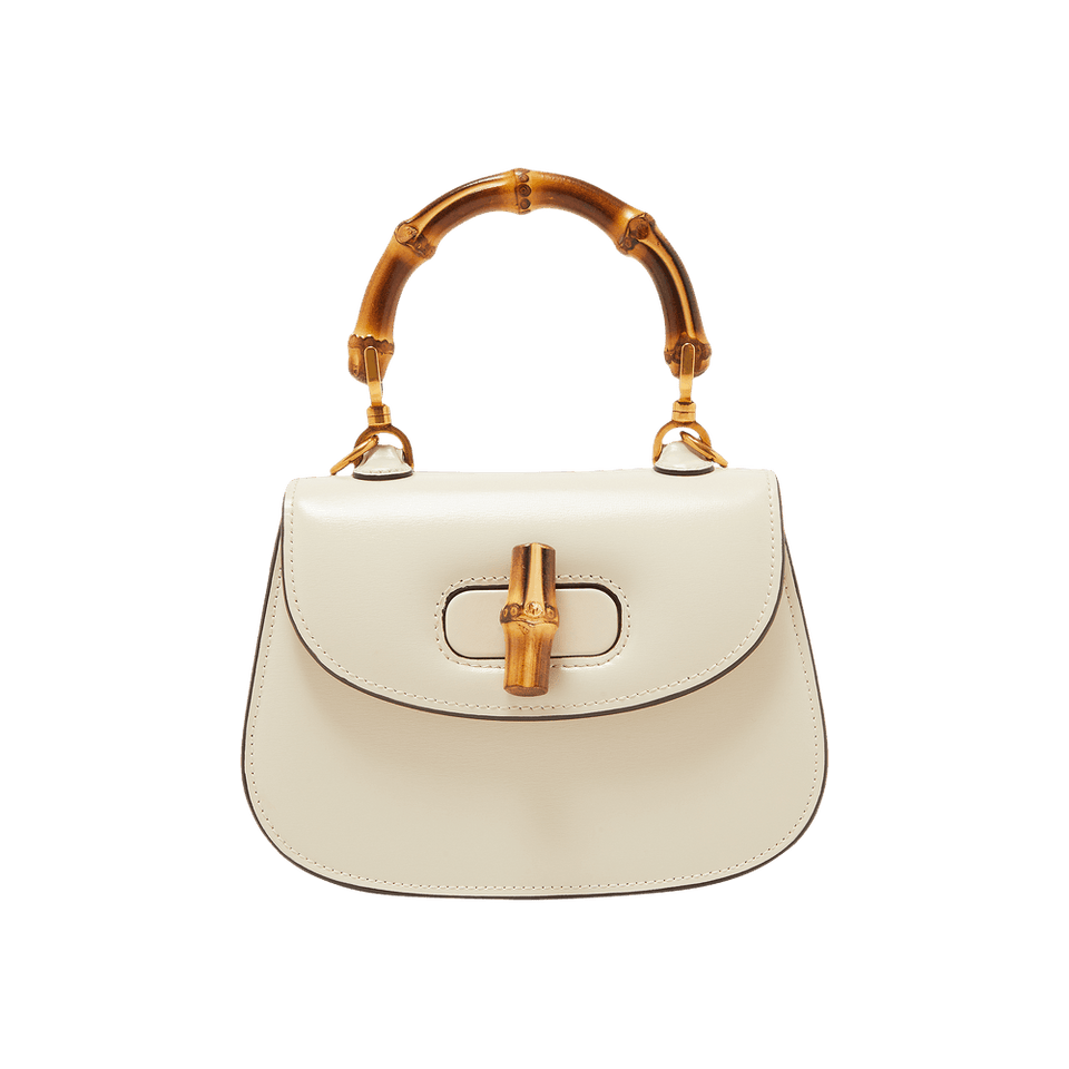 Gucci Bamboo 1947 Mini Top Handle Bag White