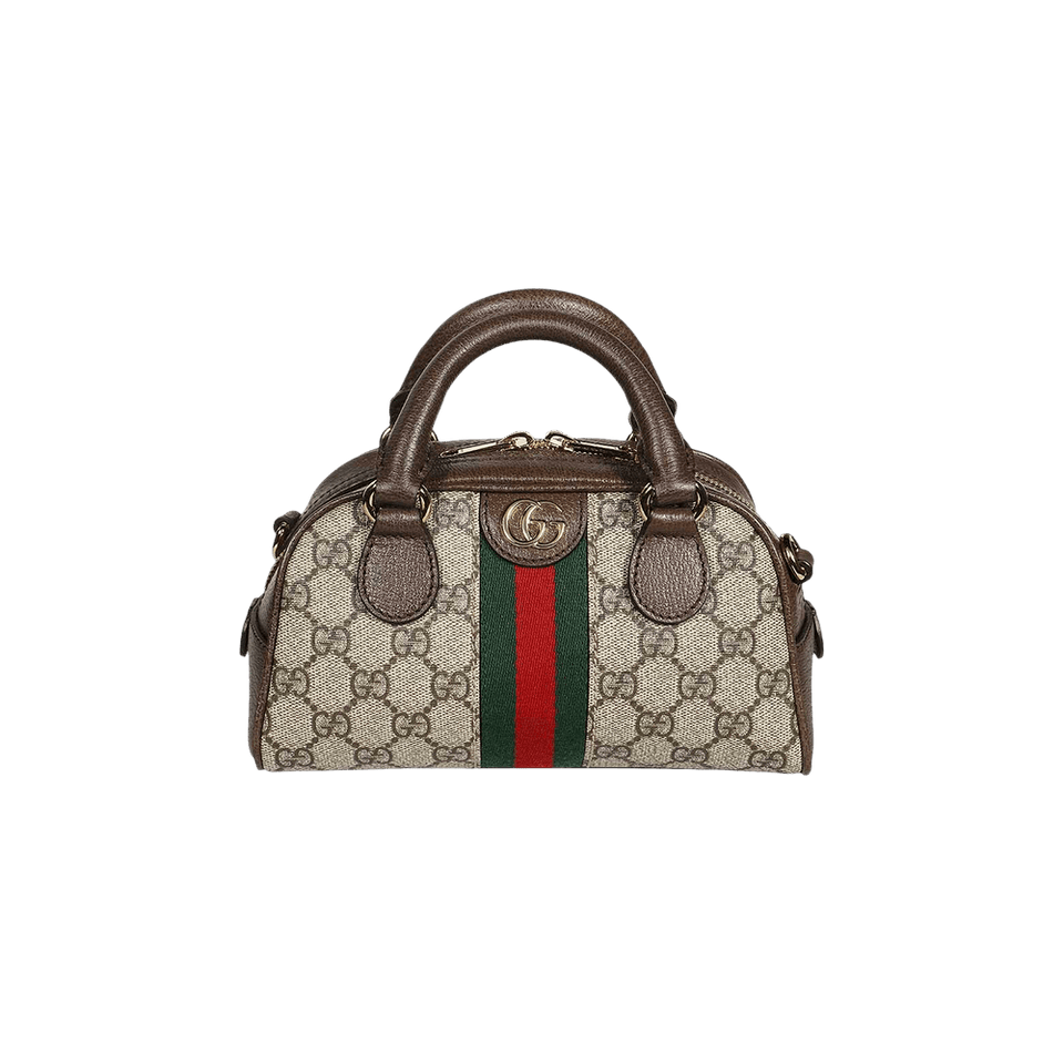 Gucci Ophidia GG Mini Top Handle Bag Beige/Ebony Supreme