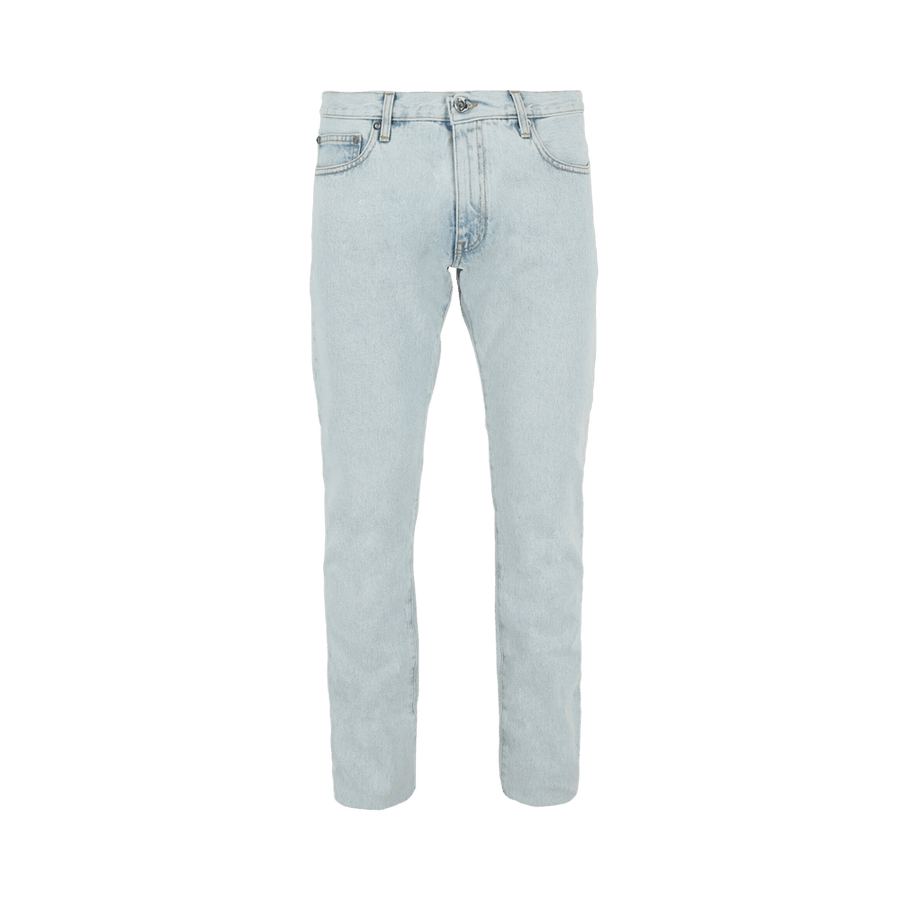 Off-White Diag Tab Slim Jeans Bleach Blue