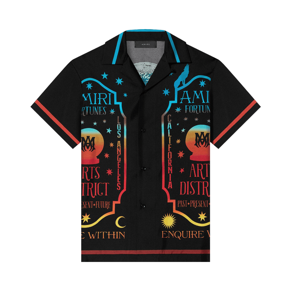 Amiri Fortune Bowling Shirt Black