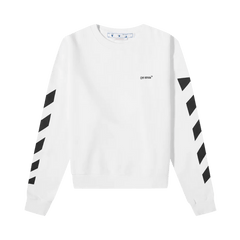 Off-White Diagonal Helvetica Oversized Sweatshirt White