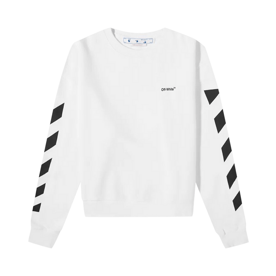 Off-White Diagonal Helvetica Oversized Sweatshirt White