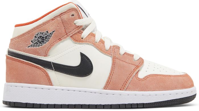 Air Jordan 1 Mid Orange Suede
