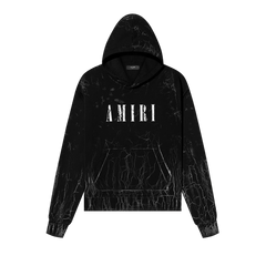 Amiri Cracked Dye Core Logo Hoodie Black