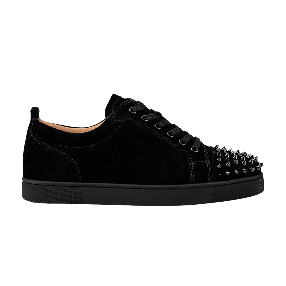 Christian Louboutin Louis Junior Spikes Veau Velours Sneaker Black