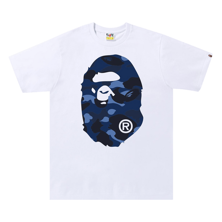BAPE Color Camo Big Ape Head T-Shirt White/Navy