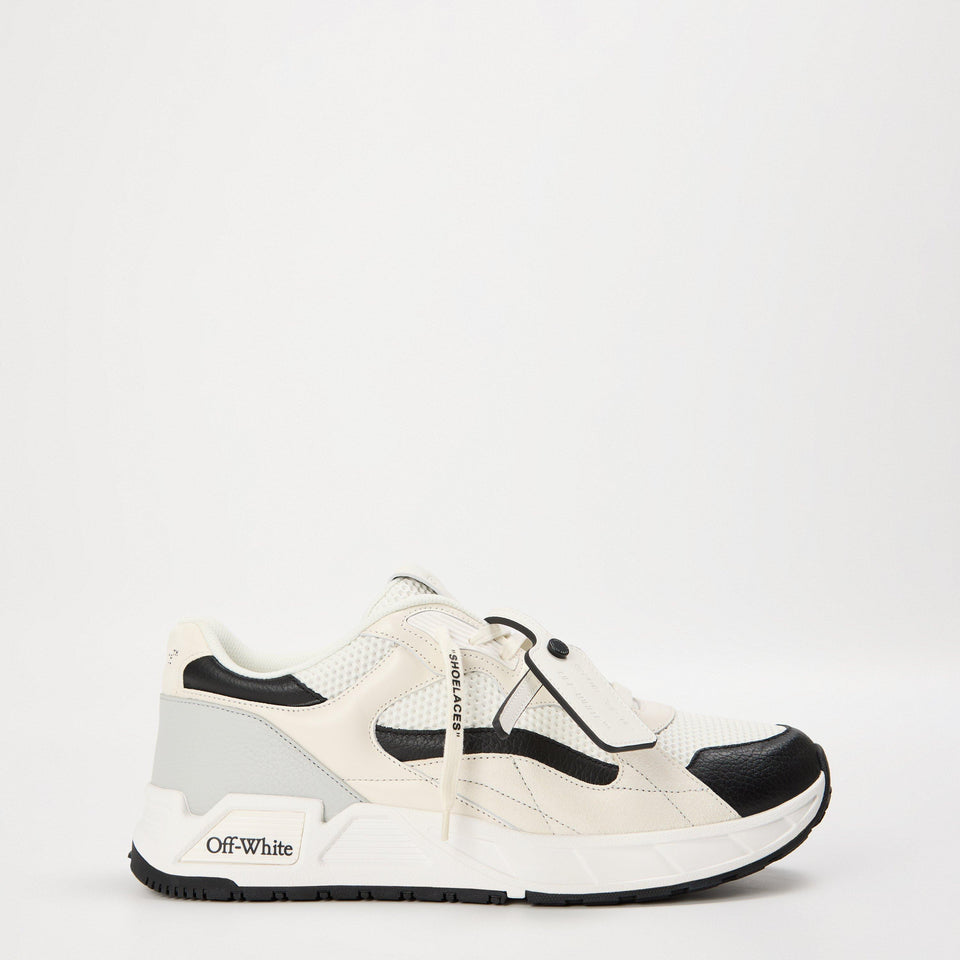 Kick- Panelled Chunky Leather Lace Up Low-Top Trainers