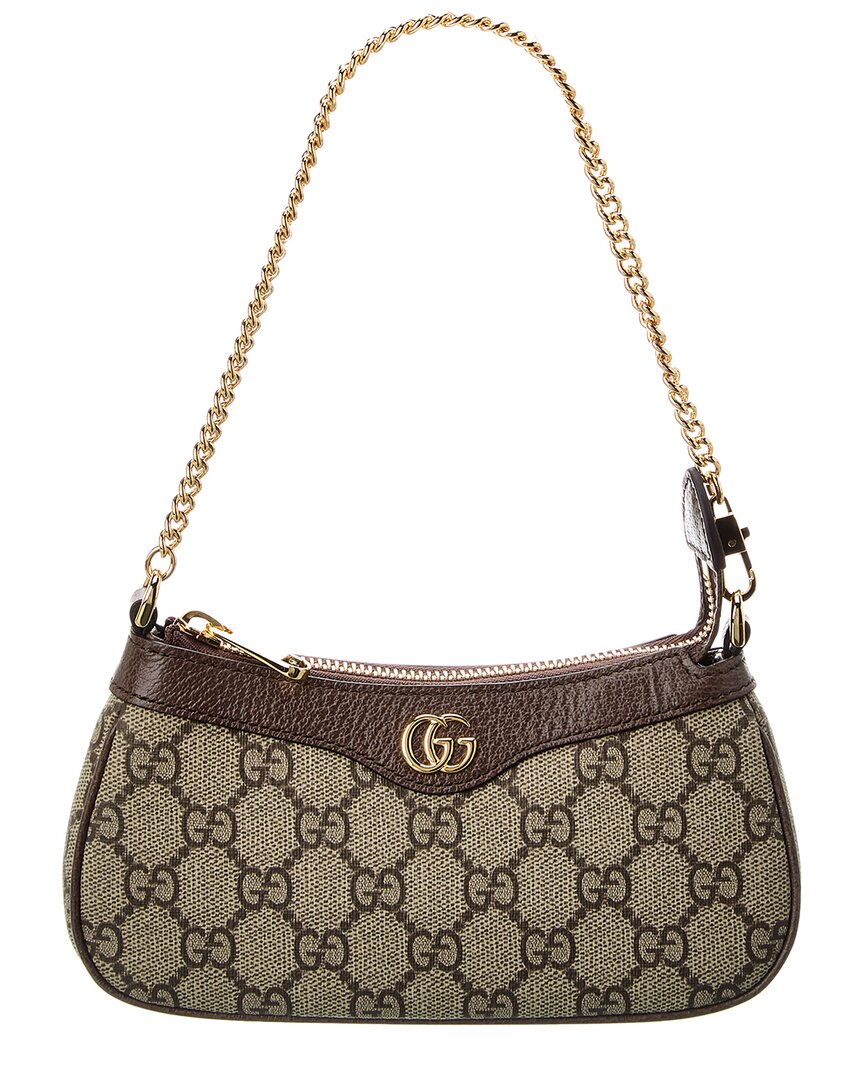 Gucci Ophidia Mini Gg Supreme Canvas & Leather Shoulder Bag