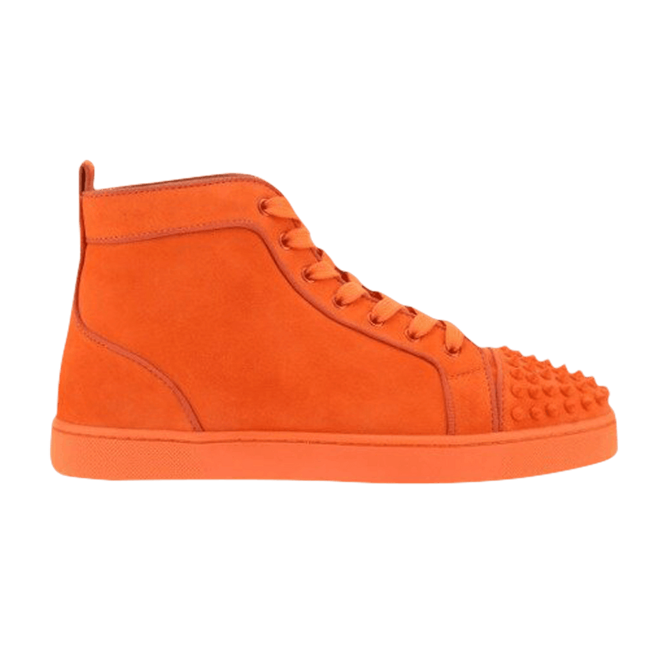 Christian Louboutin Lou Spikes Orlato Flat High Orange