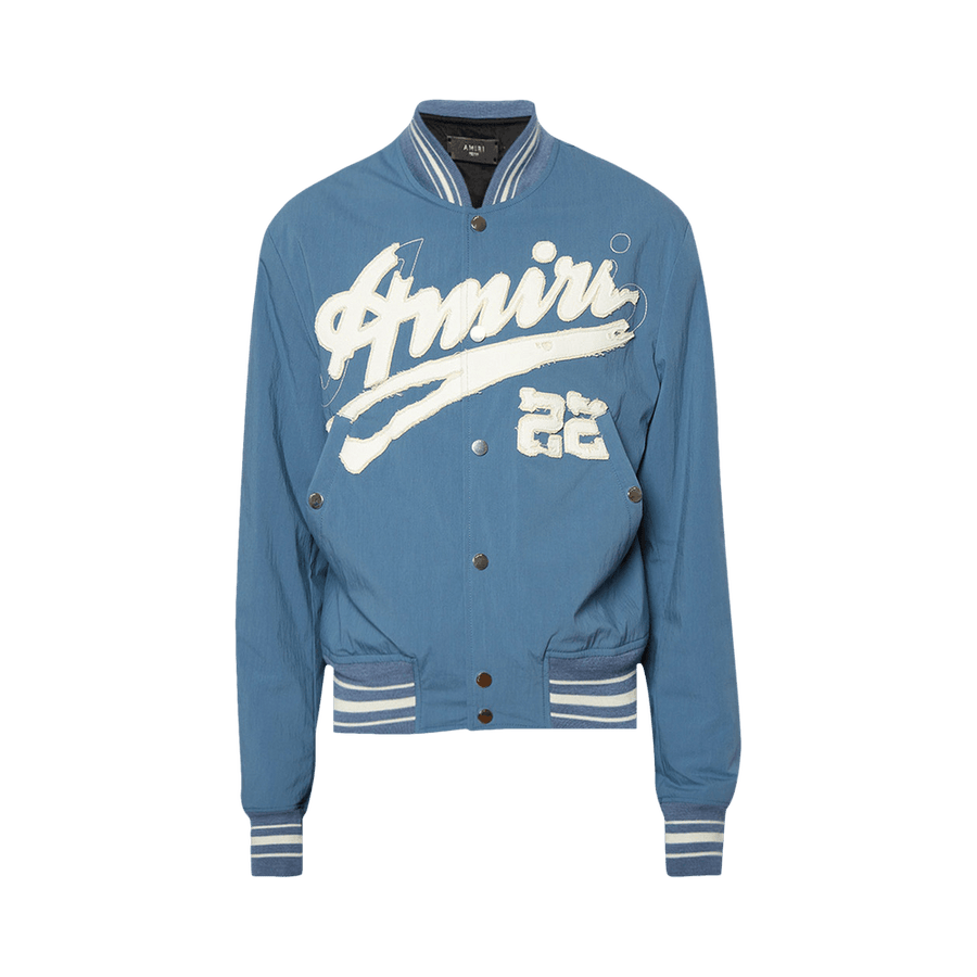 Amiri Shrunken Bomber Bluefin